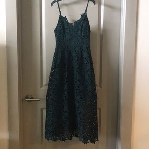 ASTR lace midi dress